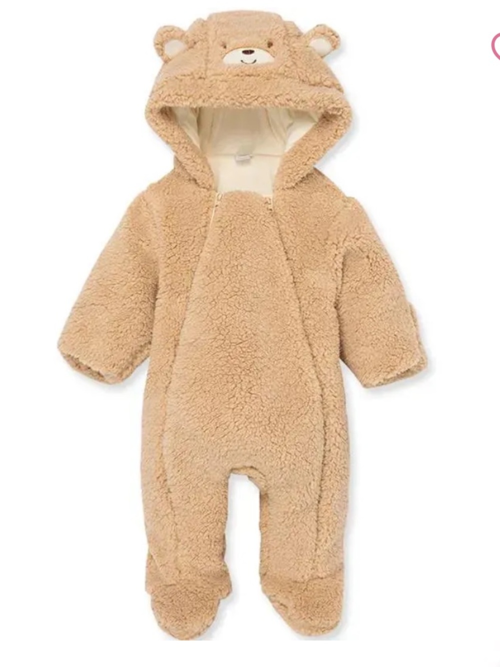 Little Me Sherpa Baby Bunting Pram Suit. Size 3-6 months.